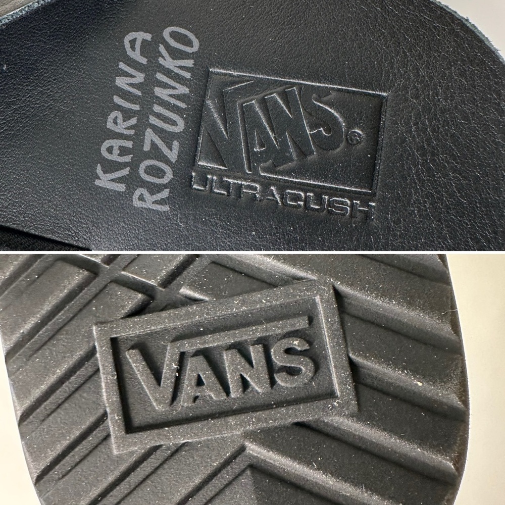 Vans Karina Rozunko Strap Mega Platform Sandal Black Woven Leather Woman 10 New - Picture 13 of 13